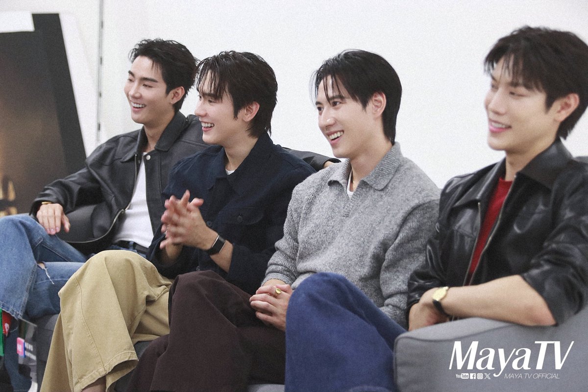 mayaonline2002's tweet photo. รวมพลคนเท่!! “ฟอส-บุ๊ค-เกรท-ไบร์ท” เปิด #fforce_ #Kasibook #grtsp #brightrpp_ เบื้องหลัง “หงเสนคลุกฝุ่น Lovers & Gangsters” 🤜🏻❤️‍🔥🤛🏻 ก่อนปะทะจริง 30ต.ค.นี้  #LoversAndGangsters

Interview📽🔗https://t.co/6N0PrzWiNw

FORCEBOOK LAG PRESS
#LoversAndGangsters

GREATBRIGHT LAG PRESS
#LoversAndGangsters

#MAYATVOFFICIAL
#ForceBook #ฟอสบุ๊ค 
#GreatBright #เกรทไบร์ท