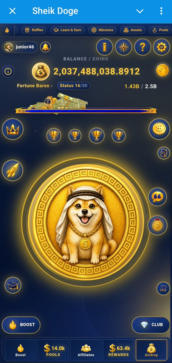 Juniordan06's tweet photo. The grind continues with SheikDoge!

Every tap is a chance to push further. Upgrade your assets, make smart use of your boosts, and keep climbing that leaderboard. 

Small progress adds up when you stay consistent. 

Who’s still grinding today? 

@SheikDoge

Link to join: https://t.co/GeqN9trJR7

#SheikDoge #TapToEarn