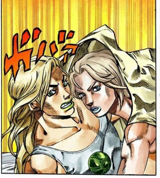 O_Ironick's tweet photo. O Anime cortou a cena de sexo gay entre o Johnny e o Gyro 😭🙏💔.

Maldita Netflix. https://t.co/8A6xTNgQWY