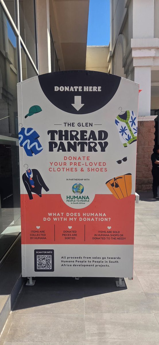 HumanaSA's tweet photo. That item you've been saying you'll wear "one day"? It’s time to give it a new purpose. Drop off your pre-loved clothes and shoes at The Glen Shopping Centre.
Entrances 3 &amp; 8 
📍 Cnr Orpen Rd &amp; Letaba Rd, Oakdene
Every donation helps us power community development projects. https://t.co/I58NjJa46Z