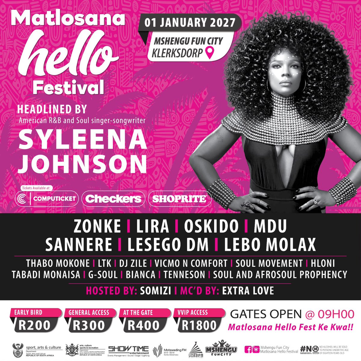 LesediFM's tweet photo. 🎟️: Ditekete o tla di fumana Shoprite, Checkers &amp; Computicket - https://t.co/wSQ1UzSk43

#HelloFest #LesediFM https://t.co/vEBEpIumTr