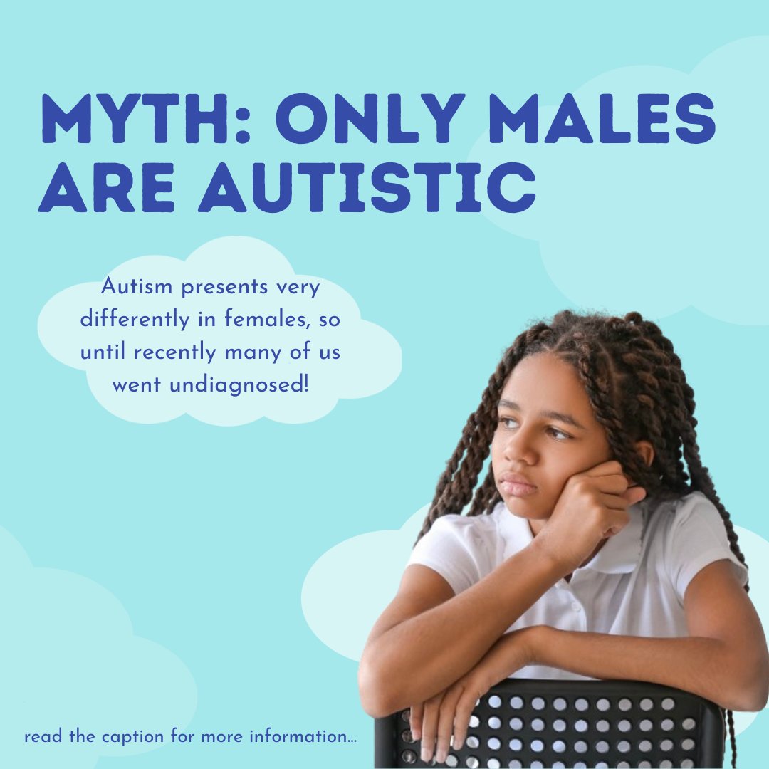 FlourishHC's tweet photo. Let's talk about some of the myths surrounding Autism....
MYTH: “Only males are Autistic”
In reality - Autism presents very differently in females, so until recently many of us went diagnosed!
The male to female ratio is as low as 2:1 (and we used to think it was 4:1!) https://t.co/qAAg5taXIP