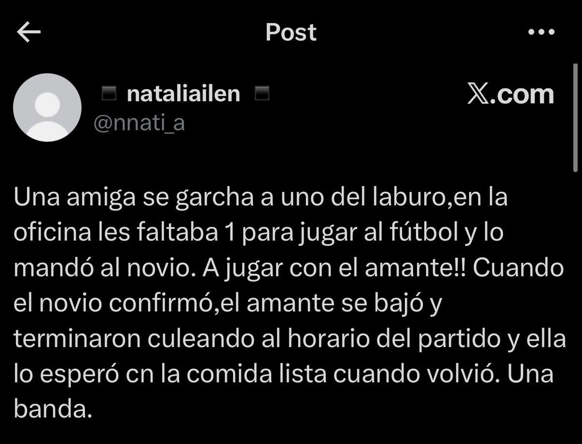porqueTTarg's tweet photo. "Un montón"

Por la forma en la que le metieron los cuernos a un pibe. https://t.co/Ufp26yMbhb