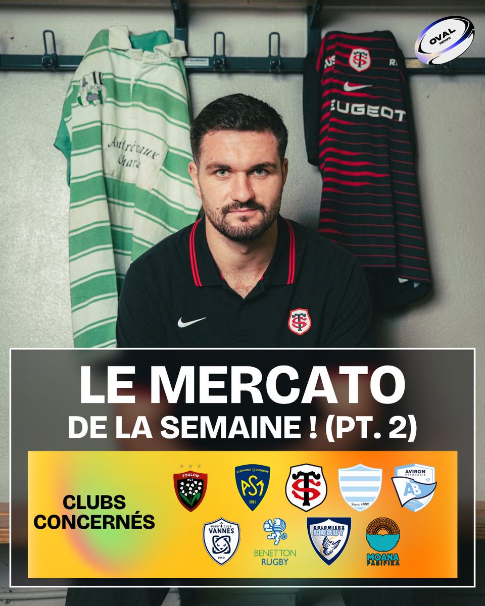 oval_news's tweet photo. 🚨𝙇𝙀 𝙈𝙀𝙍𝘾𝘼𝙏𝙊 𝘿𝙀 𝙇𝘼 𝙎𝙀𝙈𝘼𝙄𝙉𝙀 ! (partie 2)
👋 Alors qu’il était prévu qu’il prolonge à Toulon, Sinckler aurait tardé à signer le contrat. Finalement la tendance serait à un départ vers l’Angleterre.
.
.
#rugby #Top14 #bayonne #stadetoulousain #asm https://t.co/HcIjzannl7