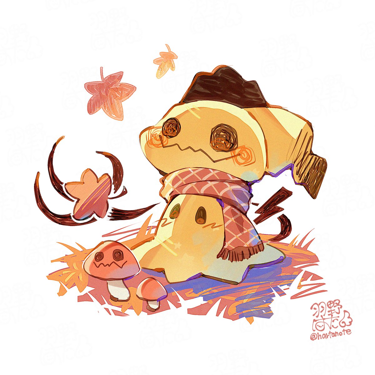 hartanote's tweet photo. 🍁ミミッキュと秋 https://t.co/H6IvLilAw9