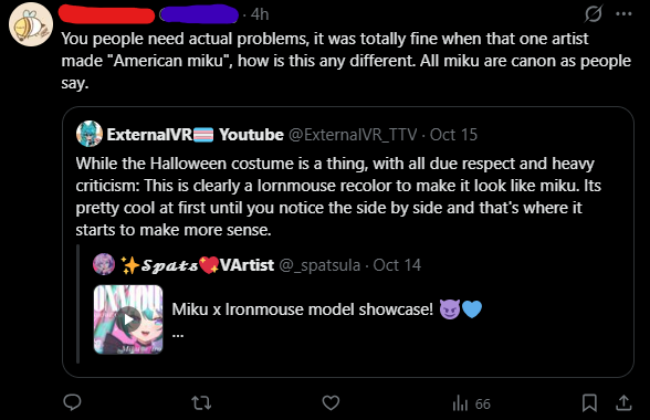ExternalVR_TTV's tweet photo. I get people wanting to defend this collab but the harassment over an opinion is ridiculous.

I just said i dont like the design overall. That doesn't mean im going to make a big deal about it, Its a game yk

If you want to critizise me thats fine but do it without the harassment https://t.co/lAPaZrZ0p1