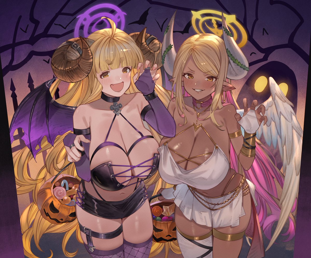 ayamatsu1853's tweet photo. ハロウィンなアニラとクビラ🐑🐗
リクエスト感謝です🙏 https://t.co/C97NqAIzgq