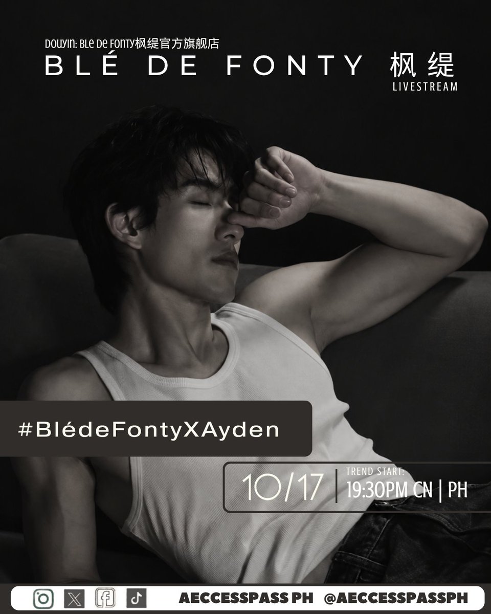 aeccesspassph's tweet photo. Trending Announcement:

Let's flood our timeline with support for BDF Brand Ambassador Ayden livestream, by using the official hashtag.

#.BlédeFontyXAyden

#aylio | #政瞳 #aydensng | #孙政 https://t.co/m4PJG4UrVx