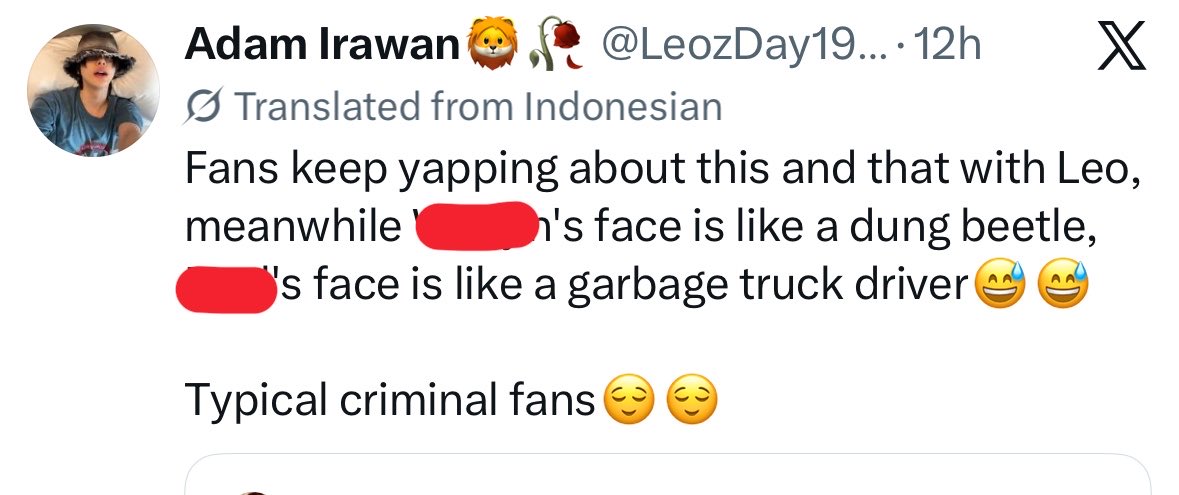 leointlprotect's tweet photo. 🚨MASS RNB🚨

Account that’s been setting up 🦁 and starting unnecessary fanwars.

1️⃣ Report the post under:
— Hate, Abuse &amp; Harassment 

2️⃣ Mute &amp; Block the Author from their hate post, NOT from their profile.

🚫 DO NOT ENGAGE 
🔗 https://t.co/6q01SDVYmw https://t.co/SL6uf6n81u