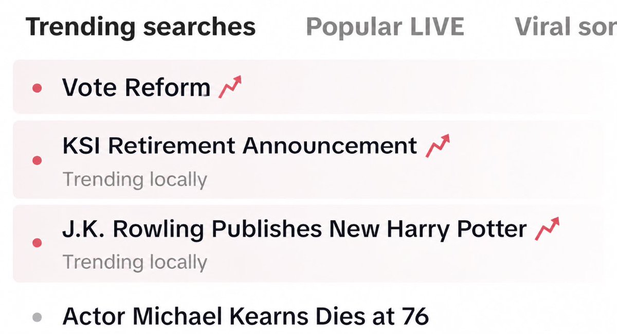 UKDispatch_'s tweet photo. NEW🚨: “Vote Reform” is currently trending on X and TikTok after the @itv investigation into Reform https://t.co/M9kC9Wve8E