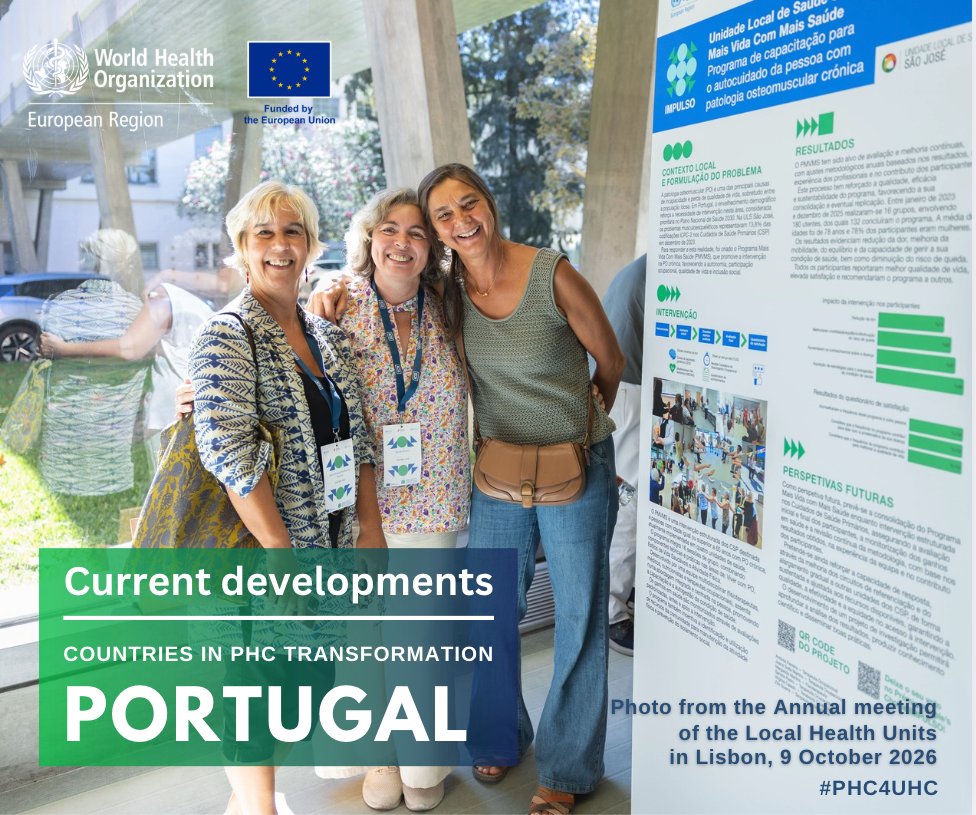 melittajakab's tweet photo. On the agenda: performance management, strategic planning and change management, collaboration with municipalities and local actors. Plus the IMPULSO Awards and a showcase of excellent practices. #phc4uhc #IntegratedCare #Portugal #TSI #EUReformSupport #PRÉMIOSIMPULSO2026 #ACSS https://t.co/l2dCnBxuzM