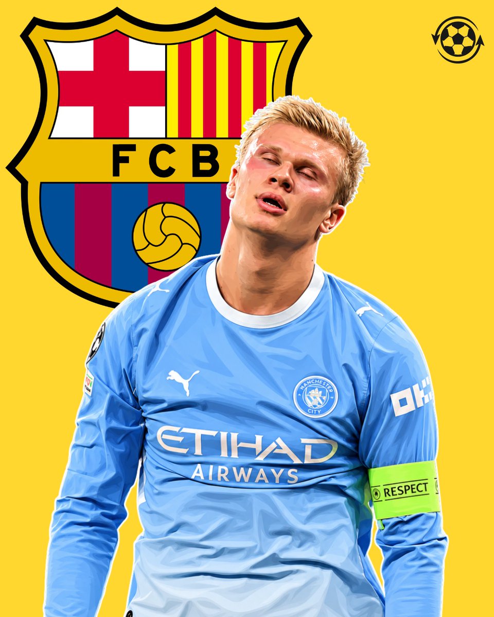 DeadlineDayLive's tweet photo. 🚨 Erling Haaland's agents have initiated contact with Barcelona over a potential move from Manchester City.

The 26-year-old is attracted by a move to La Liga, with Barcelona described as his most likely destination.

Paris Saint-Germain, Real Madrid and Bayern Munich are also options for Haaland if he leaves City.

(Source: @elnacionalcat)