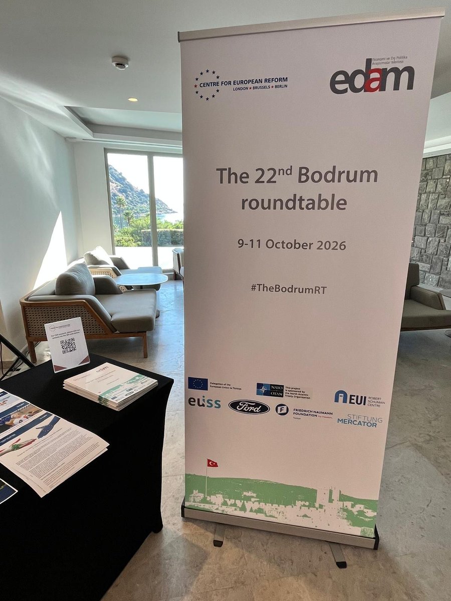 EdamOrg's tweet photo. We are pleased to share that the 22nd edition of the Bodrum Roundtable, organized by EDAM and @CER_EU  was held on 9–11 October 2026. https://t.co/1hlz6zQMQ2