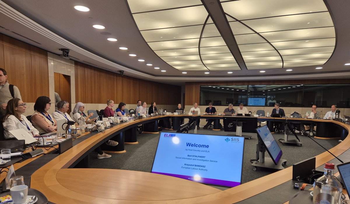 rccESAP's tweet photo. There’s always something new to learn from peers: valuable learning + practical insights from Belgian enforcement authorities, during study visit in #Brussels, organised in cooperation w/ @EU_ELA, involving also #WB6 representatives. Inspiring exchange & practical lessons learned https://t.co/mGjbtiS3uN