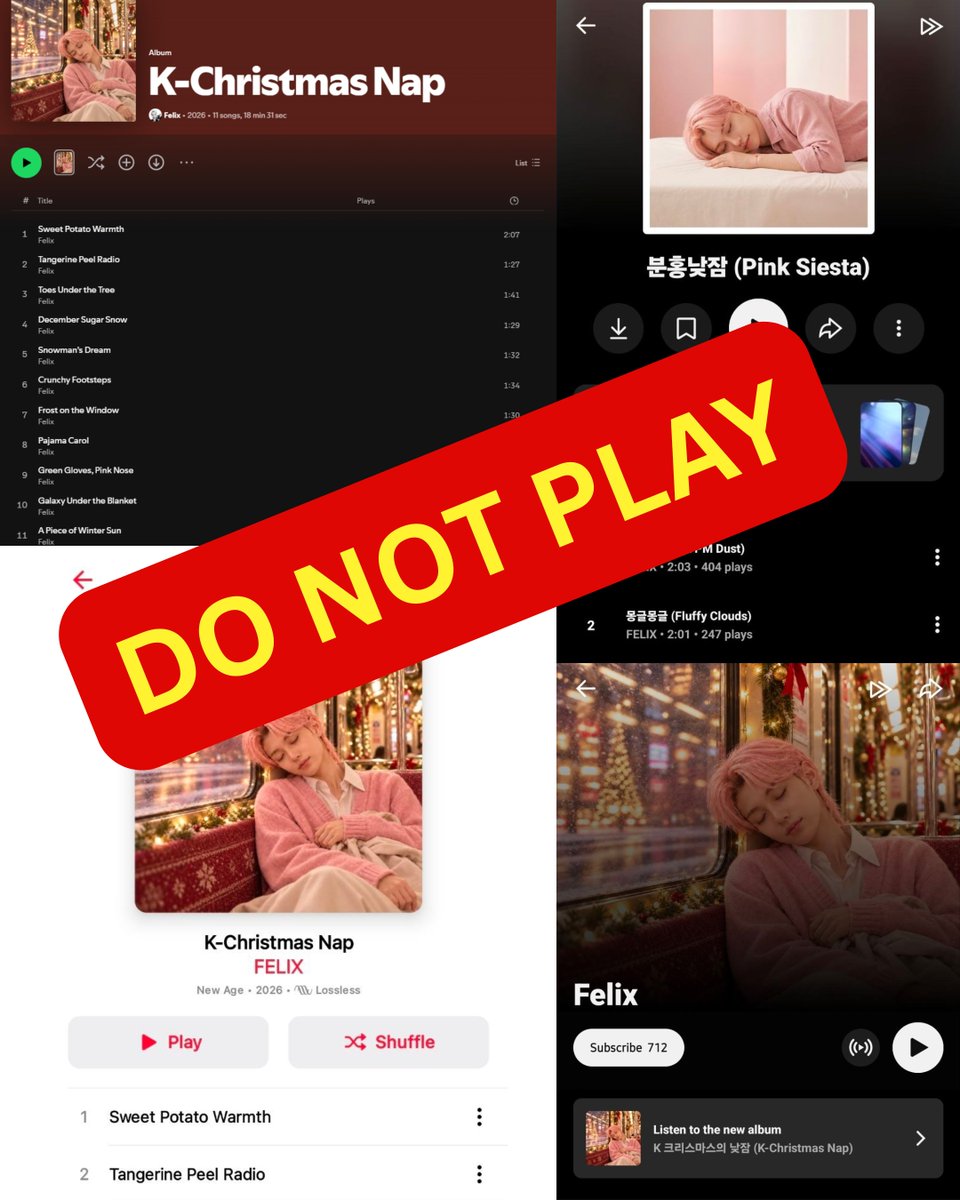 FLXCentral's tweet photo. 🚨 Songs that do not belong to FELIX are being uploaded and distributed under his name across multiple platforms, including Spotify, Apple Music, and YouTube Music ...

@jypnation @Stray_Kids @Stray_Kids_JP please investigate this unauthorized distribution and take down the songs immediately to protect FELIX’s identity and discography.