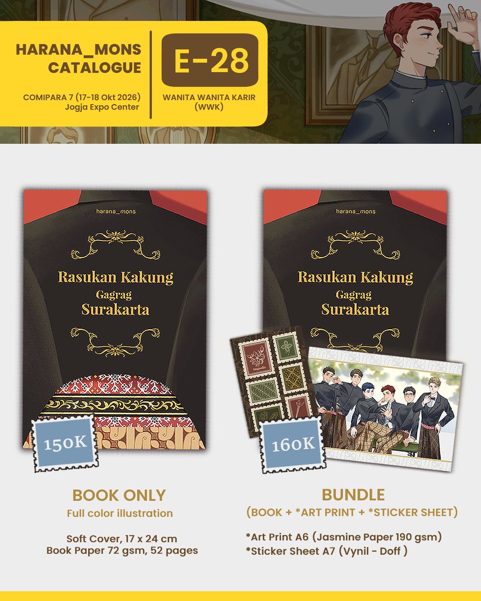 harana_mons's tweet photo. RT and likes are very appreciated!

Come ans check out harana_mons Catalogue Comipara 7

🪿 E-28 Wanita Wanita Karir (WWK)
🖌️ OC, original book, zine, merch
📍17-18 Okt | Jogja Expo center (JEC)

#comipara #comipara7 https://t.co/YULGoK3O1Z