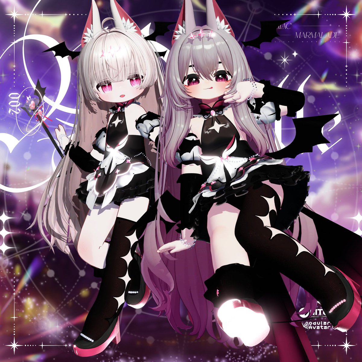 L1L4C_Booth's tweet photo. 🎃💜 Halloween RPプレゼント企画 💜🎃
💖『Mivelle』&『Quest of WitchBlight』🔮

✨ フォロー＆RPでだけ応募完了！✨
💖 Mivelle
https://t.co/LtPu3PKFpF
🔮 Quest of WitchBlight
https://t.co/v32ag3fRKV

魔法使い？それとも魔女？
ミステリアスでセクシーな雰囲気にする？
それとも大胆でちょっぴり刺激的なスタイルに挑戦しちゃう？🕯️💜

サキュバス？それとも魔法少女？
キッチュで甘い雰囲気もいいし
小悪魔っぽいあざと可愛さで攻めるのもいいかも！😈💕
どっちも魅力的で選べない！そんな欲張りさんには…？💭

💝 今回はなんと両方のフルセットをプレゼント！💝

お気に入りのアバターをとびきり可愛く改変して
いつもとはちょっと違う自分に変身しちゃおう！✨

🦇 VRChatのハロウィンイベントに参加したり！
🎀 フレンドとおそろいコーデを楽しんだり
📸 ハロウィンワールドで撮影会をしたり…

魔女も魔法少女もサキュバスも！
今年のハロウィンは好きな姿で思いっきり楽しんじゃおう！🎃💕

今年のハロウィンもライラックマーマレードと一緒に楽しもう✨

#VRChat  #ハロウィン #BOOTH