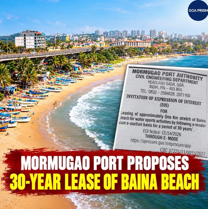 goaprismnews's tweet photo. Mormugao Port Authority has invited bids to lease approximately 1 km of Baina Beach for water sports activities for 30 years. The lease will be awarded through an e-tender-cum-e-auction process.
#BainaBeach #GoaNews #MormugaoPort #GoaUpdates #WaterSports #VascoDaGama #BeachNews #GoaTourism #BreakingNews #GoaDevelopment