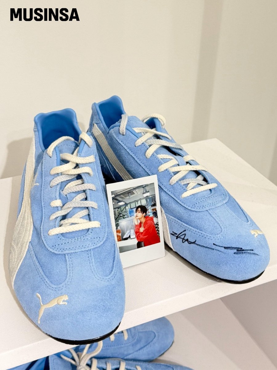 featlsw's tweet photo. musinsa weibo and xhs update with sangwon!

sangwon autographed sneakers & polaroid have arrived in shanghai! 💙

lee sangwon's polaroid & autographed puma speedcat are now officially on display on the 3rd floor of musinsa store shanghai anfu road! looking at them up close in person will make you fall in love instantly!

the event has been extended to november 29th. come snap a photo in the same frame with red-shirt sangwon and the signed sky-blue suede shoes~

🗓️ 2026.09.28 - 11.29
📍 musinsa store shanghai anfu road 3f

#SANGWON #상원 #サンウォン #李相沅