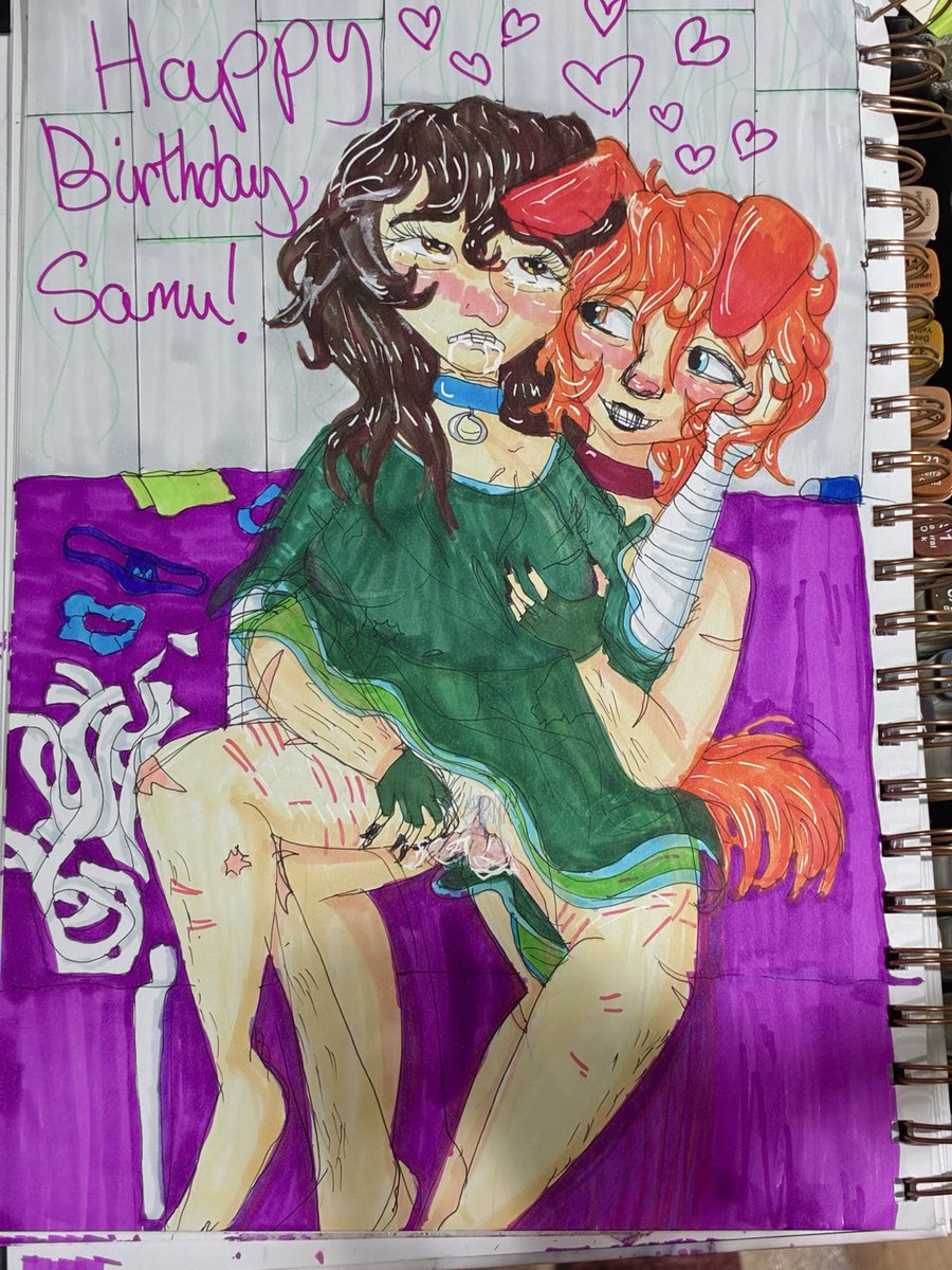 FunkyfroggySoup's tweet photo. Happy birthday, @oceanlovestruck 💕
This wonderful person has been such a good friend to me and so fun to talk to. As requested, my gift to them is puppy Chuuya fucking transfemmezai based on our fanfic: 
https://t.co/OsnixAYLLo
#skk #nsfw #chuuzai https://t.co/jhWZ8H9WAK