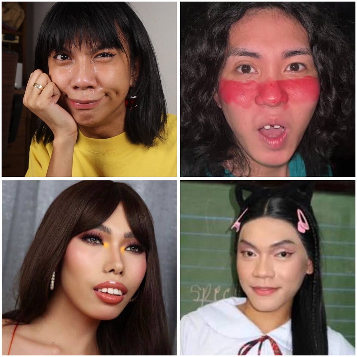 lilyganados's tweet photo. Okay 2nd faceoff ng ating mga mhiemashie! Kung irarank niyo silang apat sino ang number 1-4…medyo mahirap itey kasi may kanya kanyang wit at galing ang mga ghagha. Pero here’s mine 1. Sassagurl, 2. Mimiyuuh, 3. Esnyr and 4. Pipay… bet na bet ko kanal humor ni sassa yun lang lang may tendency maging controversial. 😂😂