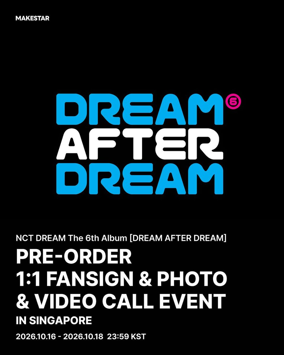 NCTDREAMCENTER's tweet photo. #NCTDREAM 'DREAM AFTER DREAM' Album Fansign Event in Singapore @ 261024 https://t.co/65yOFcO8Es