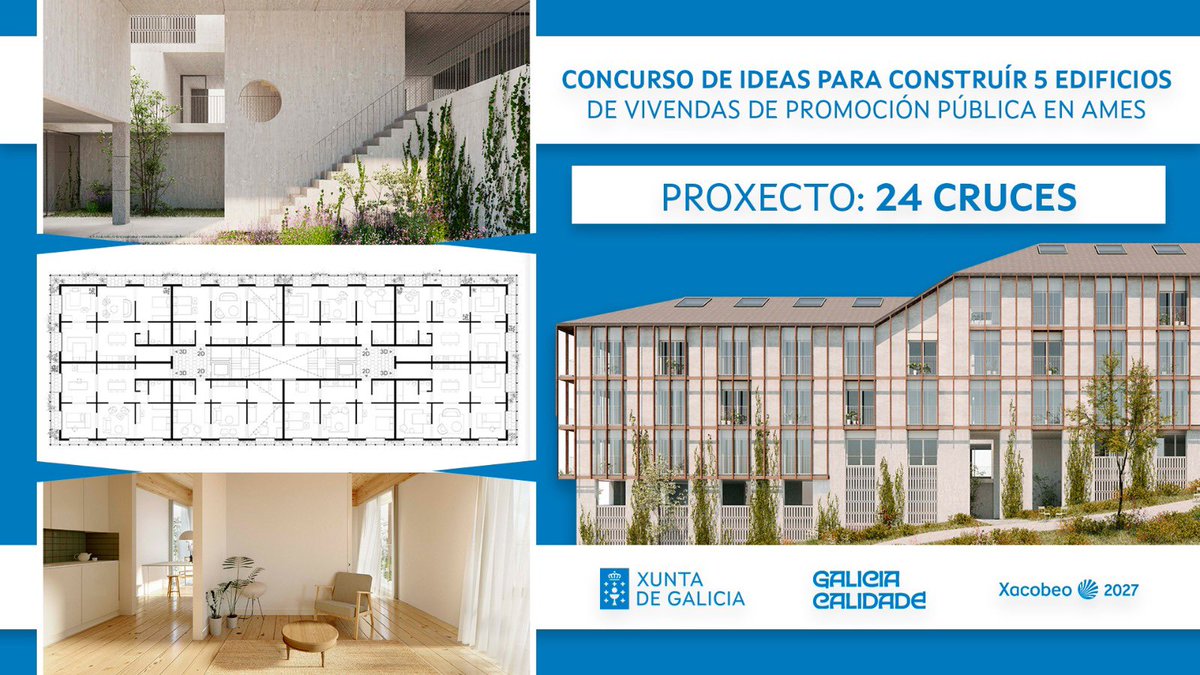 concellodeames's tweet photo. Presentados os tres proxectos gañadores do concurso de ideas para as 140 novas vivendas de Ames 🏢

Toda a ℹ️🔗 https://t.co/0C4V38Fvok

#Ames #ConcelloDeAmes #Vivenda #XuntaDeGalicia https://t.co/RHaC5UsuLs