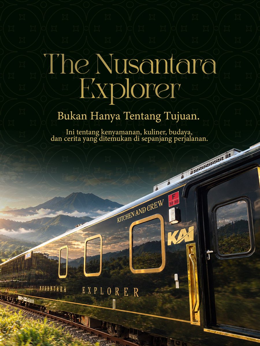 KAI121's tweet photo. Coming Soon: Bid to Explore!
Bersiaplah untuk menemukan pengalaman perjalanan yang berbeda bersama The Nusantara Explorer. 😍
#KAI121
#TheNusantaraExplore
#AyoNaikKereta
#KeretaApi https://t.co/QFMaAtsz3H