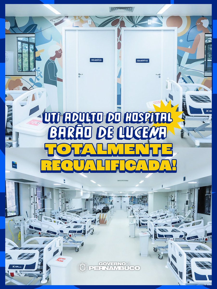 GovernoPE's tweet photo. Governo do Estado entrega requalificação completa da UTI Adulto do Hospital Barão de Lucena. ✅ Com 20 leitos, o setor recebeu intervenções elétricas, hidráulicas, climatização, iluminação, revestimentos e pintura, garantindo um ambiente adequado para pacientes e profissionais.🏥 https://t.co/0PWPugbgCG