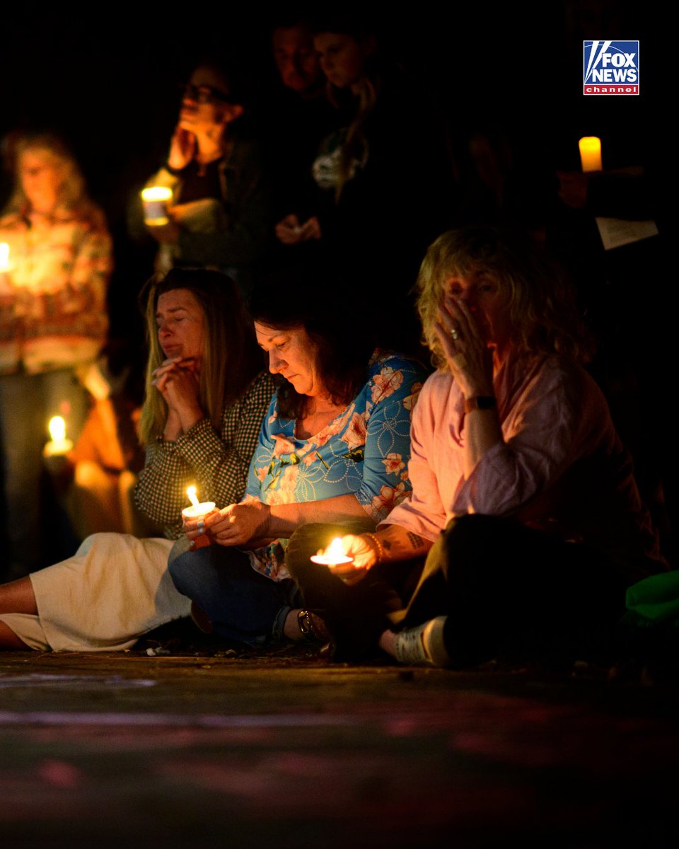 FoxNews's tweet photo. A community in mourning comes together by candlelight in Bend, Oregon, following a deadly shooting at Silver Rail Elementary School.

Neighbors gather with candles to remember the three children and one adult killed in the tragedy. Police say the suspected gunman is also dead.

As families grapple with the devastating loss, the vigil offers a moment of unity and remembrance.