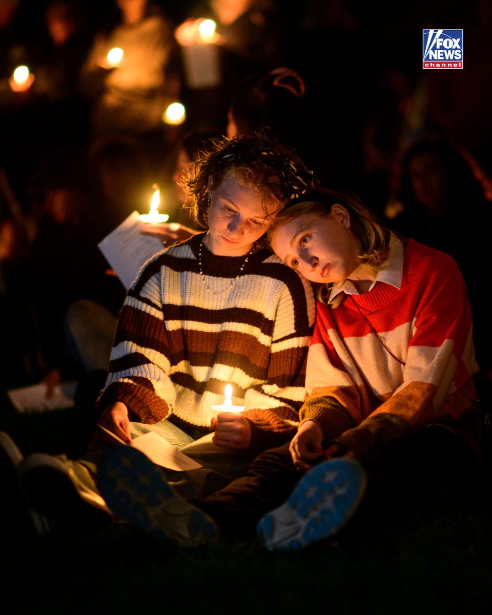 FoxNews's tweet photo. A community in mourning comes together by candlelight in Bend, Oregon, following a deadly shooting at Silver Rail Elementary School.

Neighbors gather with candles to remember the three children and one adult killed in the tragedy. Police say the suspected gunman is also dead.

As families grapple with the devastating loss, the vigil offers a moment of unity and remembrance.