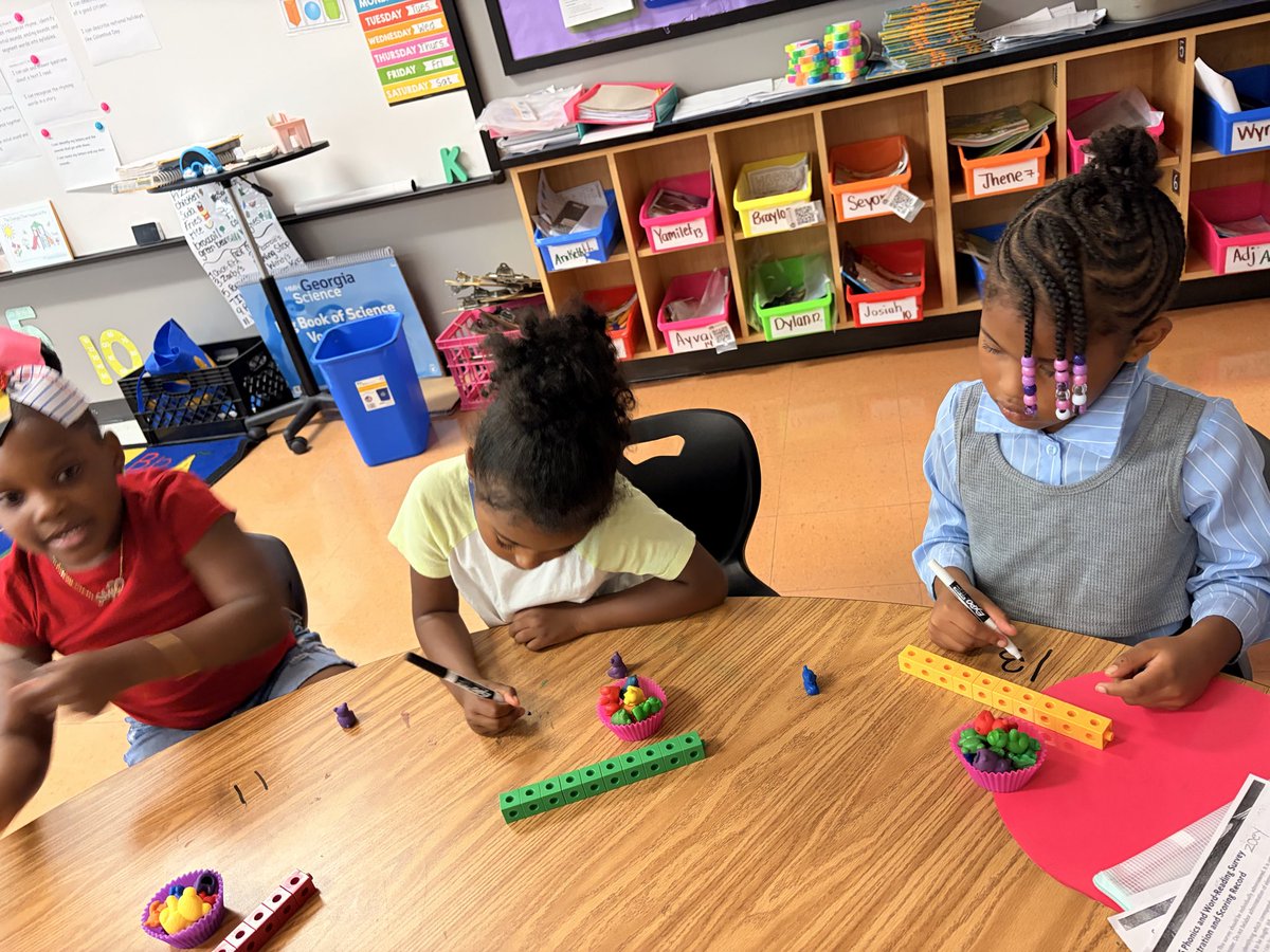 IsonS_Kinder's tweet photo. ✨ This week, Miss Hardimon’s class has been working hard on identifying numbers, exploring teen numbers, and representing numbers in many different ways! Our students are building their math skills through hands-on activities. #ShineAndSucceed @IsonSpringsES https://t.co/3OPhtgRre5