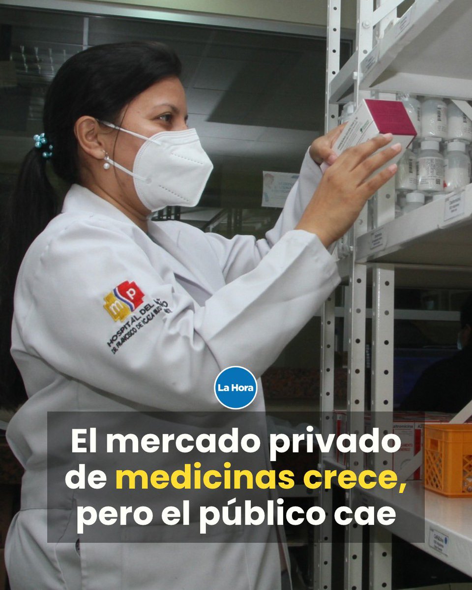 lahoraecuador's tweet photo. El mercado farmacéutico privado en Ecuador crecerá un 9,8% en 2026, mientras las compras públicas caerán un 6,3% 💊. ¿Cómo trasladar el éxito del sector privado a la salud pública? 👉 https://t.co/gQUjkhTtrU https://t.co/smL1DWYgv2