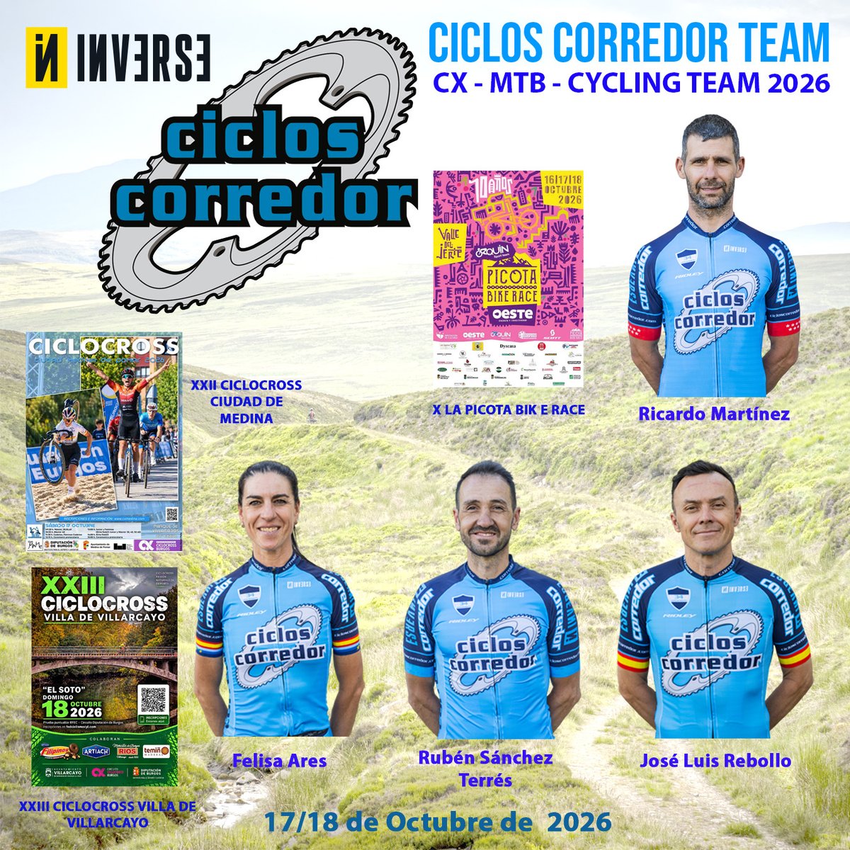 ciclos_corredor's tweet photo. CON MÁXIMAS ASPIRACIONES⬆️ EN CICLOCROSS PARA EL DÍPTICO MEDINA-VILLARCAYO🌍 Y EN BTT PARA LA PICOTA BIKE RACE🌍. Info previa✍🏻 y convocados🚵♂️👉📎: https://t.co/fWG13AaV21
#cicloscorredor
#inverse
#ciclismo
#ciclocross
#mountainbike https://t.co/28cEHHzvqP