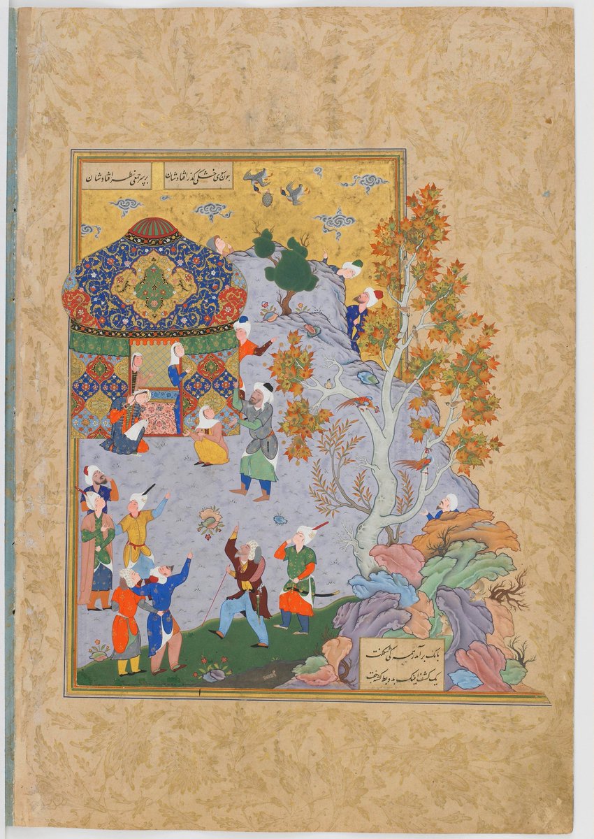 MaqamatCulture's tweet photo. Woman embroidering beside an embroidered tent

 Jami’s Haft Awrang Safavid c. 1560 https://t.co/jqcCVXIRc8
