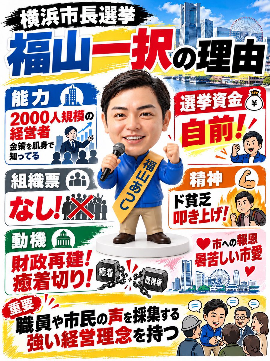 Minami_IRIA's tweet photo. パワハラ市長 山中竹春さんの投稿、コメント欄が全て批判コメントの地獄で草ww
山中竹春さんが当選する可能性は0だから、みなさん安心して福山あつしさんに投票しよう。
福山あつしさん以外の候補者は全員 移民推進だから
福山あつしさん一択なんだよ。
【横浜市長選挙 10月18日投開票】
#旭区 #栄区 https://t.co/VmnH5oR6hU