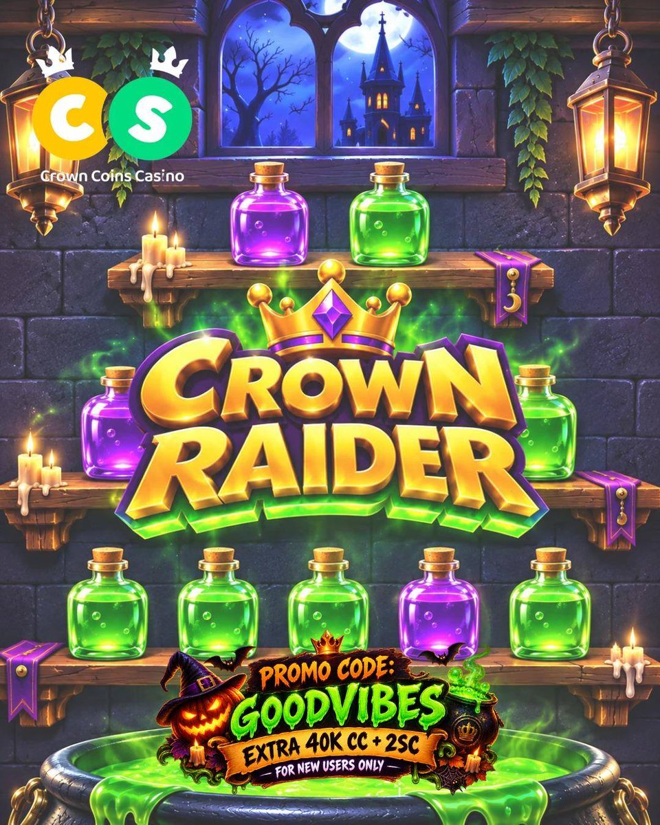 ShannonDouglasD's tweet photo. Moon on one side, castle on the other, a cozy shiver in the middle. ๐ Crown Raider. Crownie in the making? Use promo code GOODVIBES and get extra 40K CC + 2SC, for new users only. #FYP #CrownCoins #CrownCoinsCasino #BoNix #CrownRaider https://t.co/coSnBzzJ1q