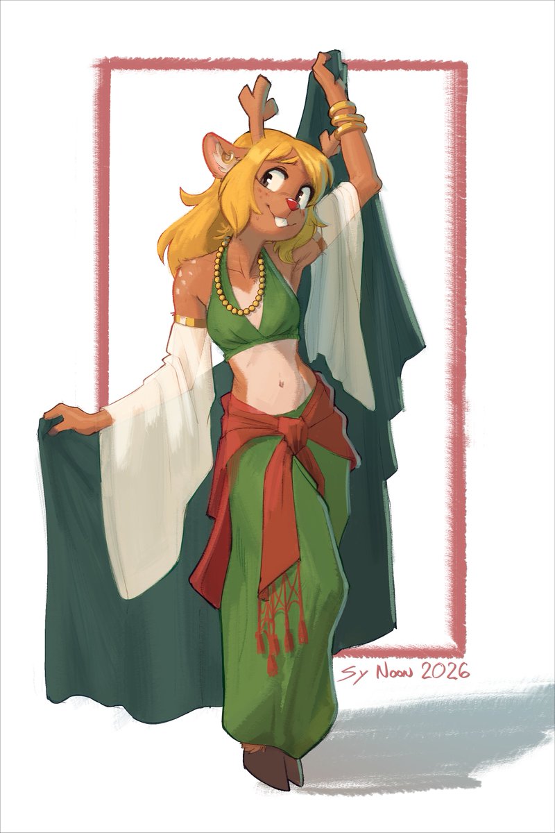 Sy_Noon's tweet photo. When you get the whitest doe you know to become an Almah dancer, but they're actually kinda killin' it.
#deltaruneㅤㅤㅤ https://t.co/cEbwcL5gdR