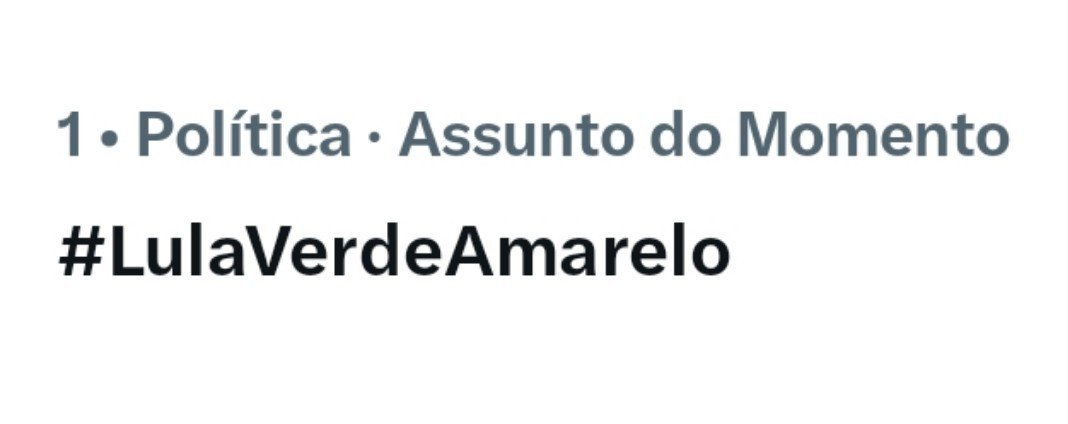 seriousguybr's tweet photo. HISTOOORICOOOO!

Somos o assunto mais comentado do Brasil! #LulaVerdeAmarelo

Sem Janones precisar mandar! Só um bando de contas pequenas juntas! ESSA É NOSSA FORÇA 

Tudo pra avisar q neste sábado, 17/10, vamos postar foto de verde amarelo fazendo L em todas as redes, às 9h! https://t.co/aM1W6o1V3z