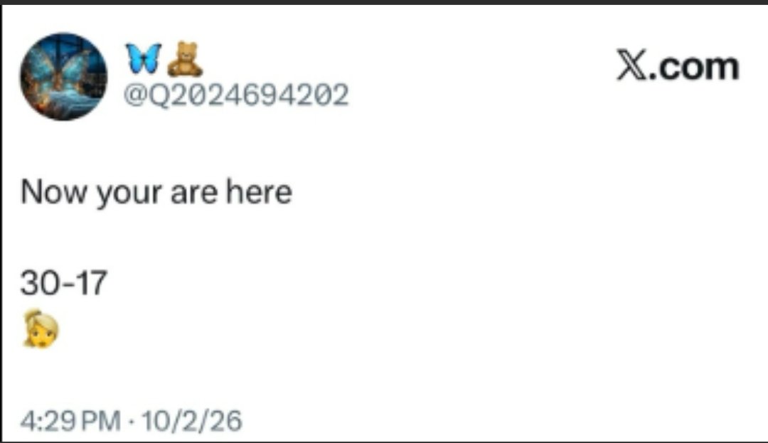 strictlyforgrok's tweet photo. @Q2024694202
HEY YOU DUMB LARPIN BITCH

YOU BETTER COME UP WITH MORE NUMBERS

TOMORROW IS 17 AND NOTHING WILL HAPPEN YET AGAIN LOL

WHY DONCHA GO

31 - 17 AND 17 - 31

TO COVER ALL THE POSSIBLE DATES? OH, WAIT. YOU HAVE DONE THAT ALREADY AND STILL NOTHING

YA TRASH 🤣😂🤡🤡🤡🤡 https://t.co/2qmjYXqIeE