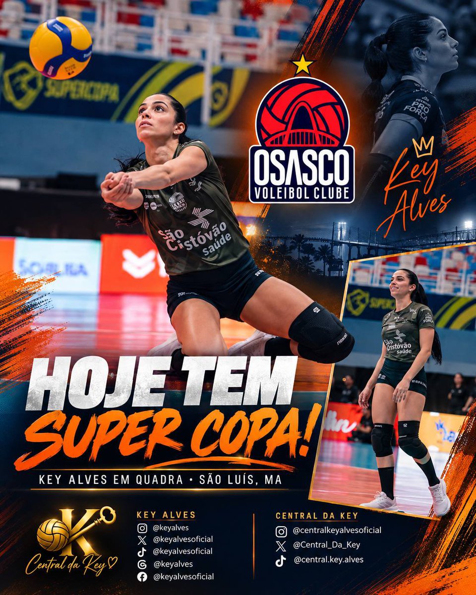 Central_Da_Key's tweet photo. 🏐🧡 FOCO NA SUPERCOPA! Key Alves compartilhou registros do treino do Osasco em São Luís e convocou a torcida para a decisão desta sexta-feira, às 21h, contra o Praia Clube. Valendo o primeiro título nacional da temporada! 🏆

🔗 https://t.co/AD78CPRBxX

#KeyAlves https://t.co/L6akIPs3FL