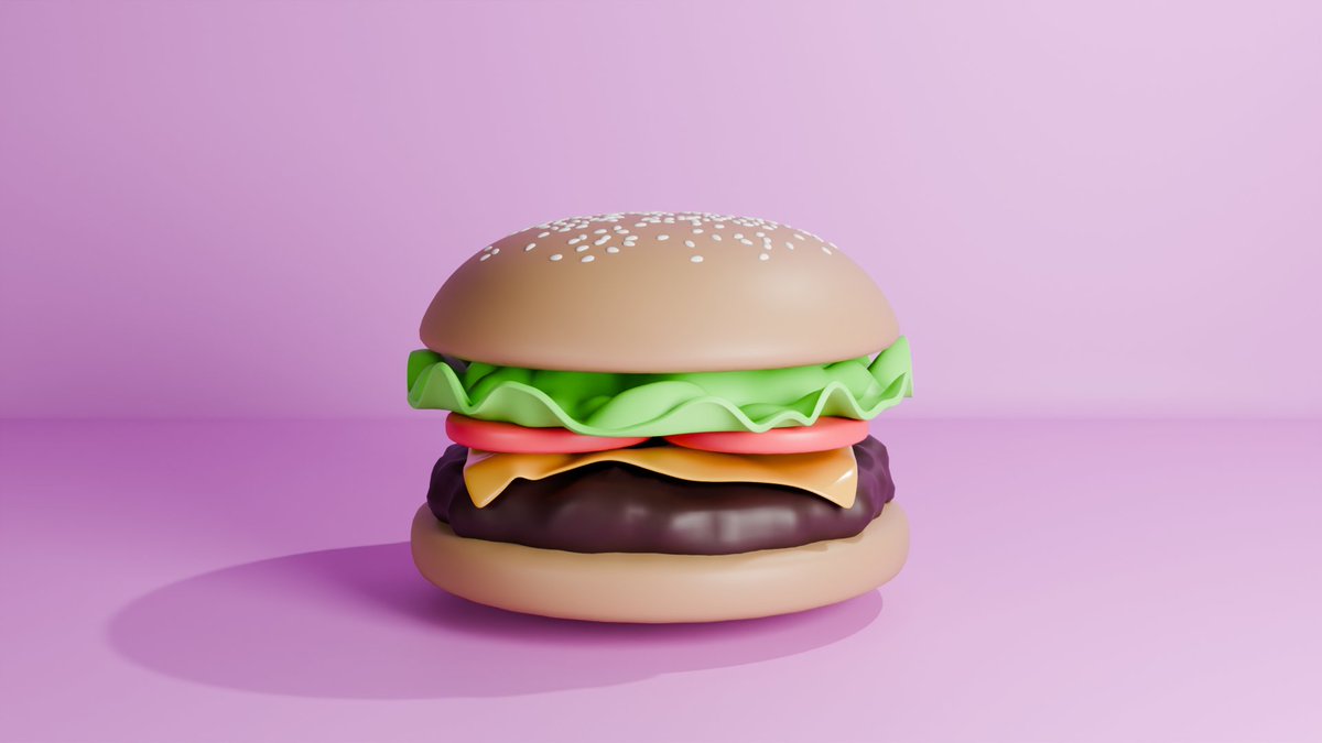 asah1111111's tweet photo. blenderでハンバーガー作った！！！ https://t.co/ElD7XbtWoU