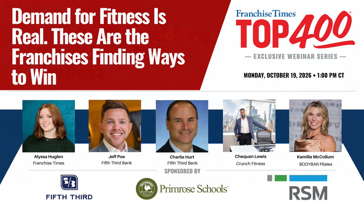 FranTimes's tweet photo. ⏰ Happening Monday! Don’t miss your chance to go behind the scenes with the brands leading the way in franchising.

Register Here 👉 https://t.co/KXN7HatFhJ https://t.co/YGeOUvyjLH