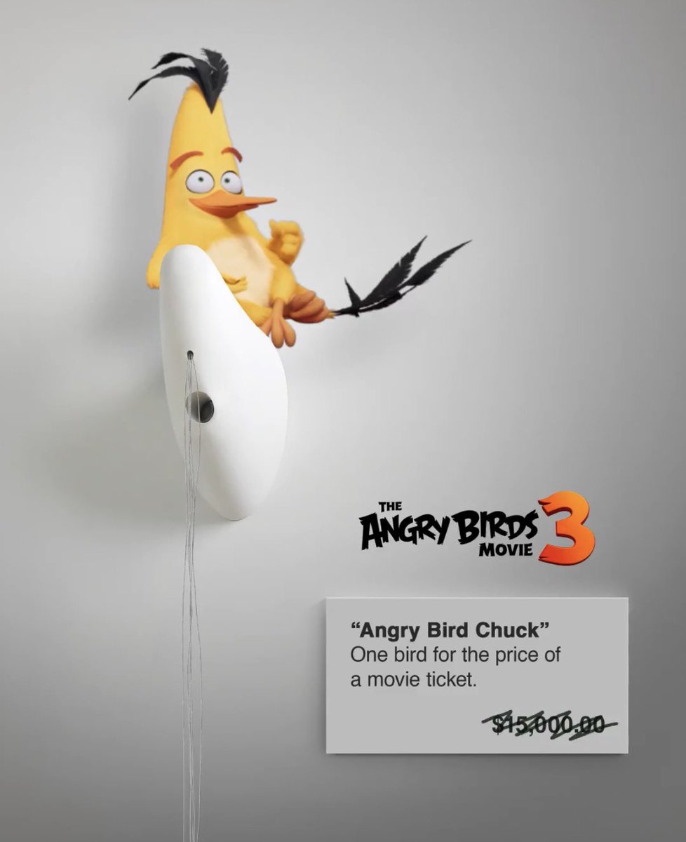 DiscussingFilm's tweet photo. New ‘ANGRY BIRDS 3’ poster referencing the Kelly Clarkson/mechanical-bird drama. https://t.co/vCAeRRIPX5