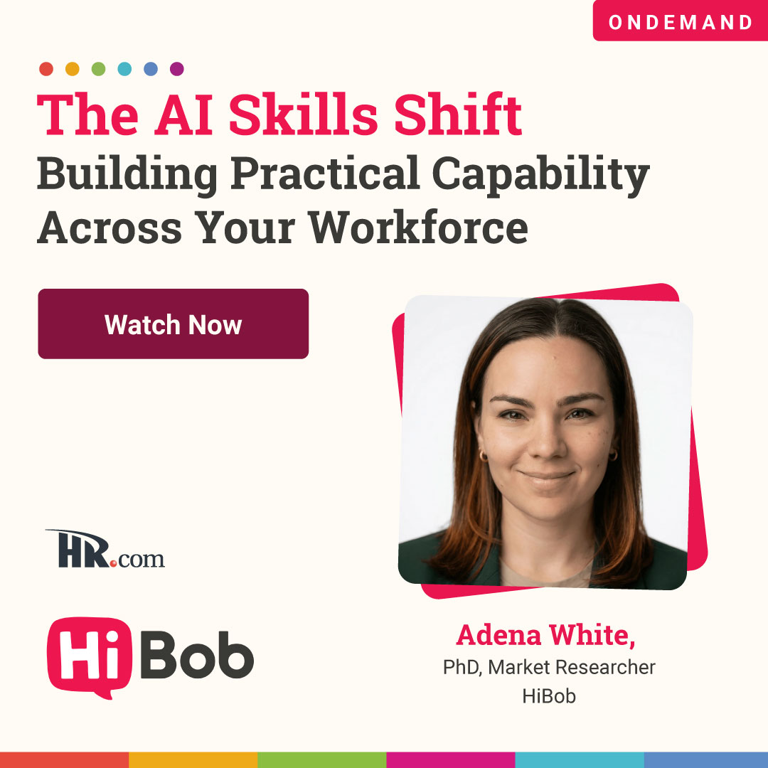 HRdotcom's tweet photo. #AI literacy isn’t enough. What comes next?
Listen in to Dr. Adena White from @Hibob_hr explore how HR can define, assess, and develop the AI skills employees need — and build fair, consistent standards for performance and growth.
Watch the recording 👉 https://t.co/v2s6k8av0D https://t.co/ckdcBRv0jX