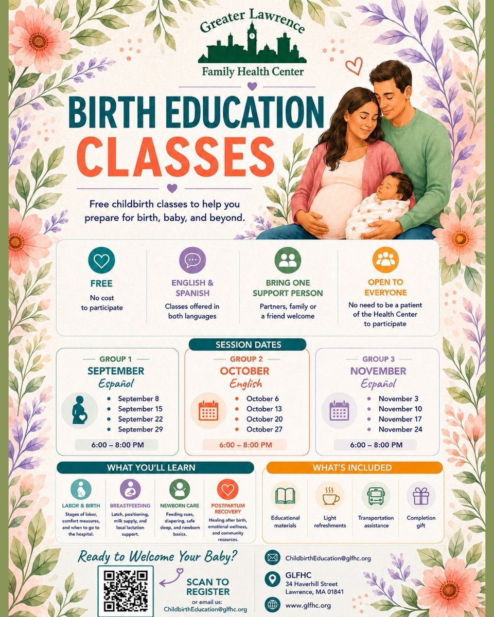 GLFHC's tweet photo. GLFHC is now offering FREE childbirth classes to help you prepare for birth, baby, and beyond! The english course will run every Tuesday in October 6:00-8:00PM.

Sign up here: https://t.co/nTSktqPN5Z https://t.co/dwCtMkMvBi