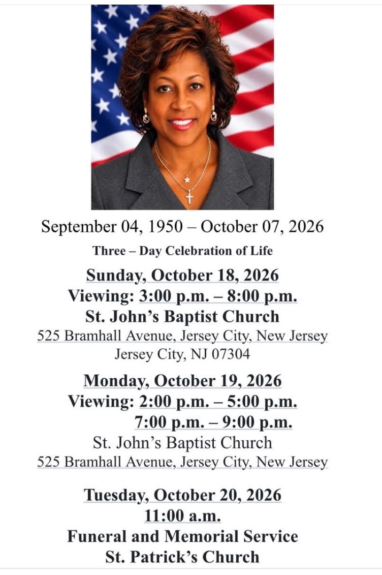 JerseyCity's tweet photo. The City of Jersey City joins family, friends, and residents in honoring the life and legacy of Senator Sandra Cunningham. We invite all who wish to pay their respects and celebrate her extraordinary life to join us in honoring her memory. https://t.co/BXDgt7AvvN