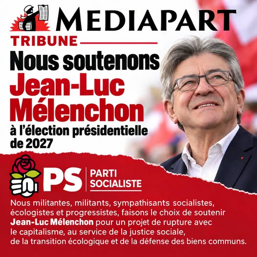 JRenardiere's tweet photo. Tribune - Pour que la gauche gagne en 2027
nous, militantes et militants du parti socialiste, des écologistes ou progressistes appelons à dépasser les divisions et à se rassembler autour de la candidature de Jean-Luc Mélenchon. 
https://t.co/dDffsB8YR3 https://t.co/ynuh6QJm18