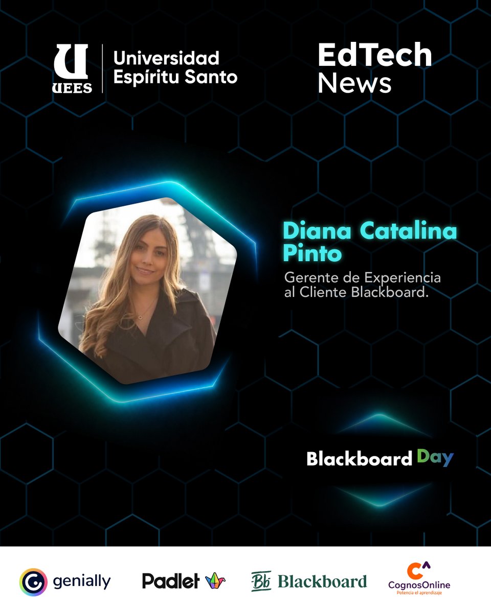 uees_ec's tweet photo. 🚀 EdTech News - Blackboard Day

Un espacio para compartir conocimiento, conectar ideas y conocer nuevas herramientas que están transformando la experiencia educativa. 💻 https://t.co/FX9W2yO54Z