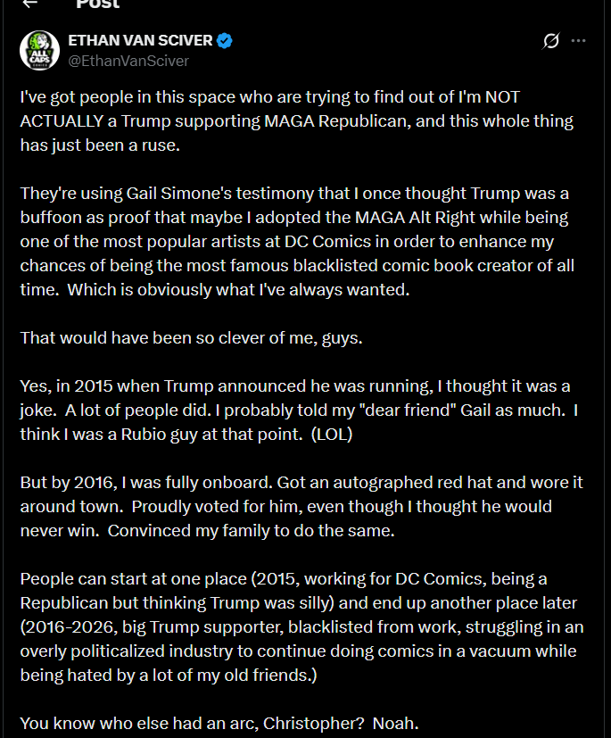 MindyWheelerArt's tweet photo. We fully believe you are an Israel-shill loving fagtard, Ethan. Don't worry.
Thieves gotta stick together, after all. You being a Trump supporter fits. 🤌

#comicsgate #altcg #altcomicsgate #indiecomics https://t.co/86k4jAimyU